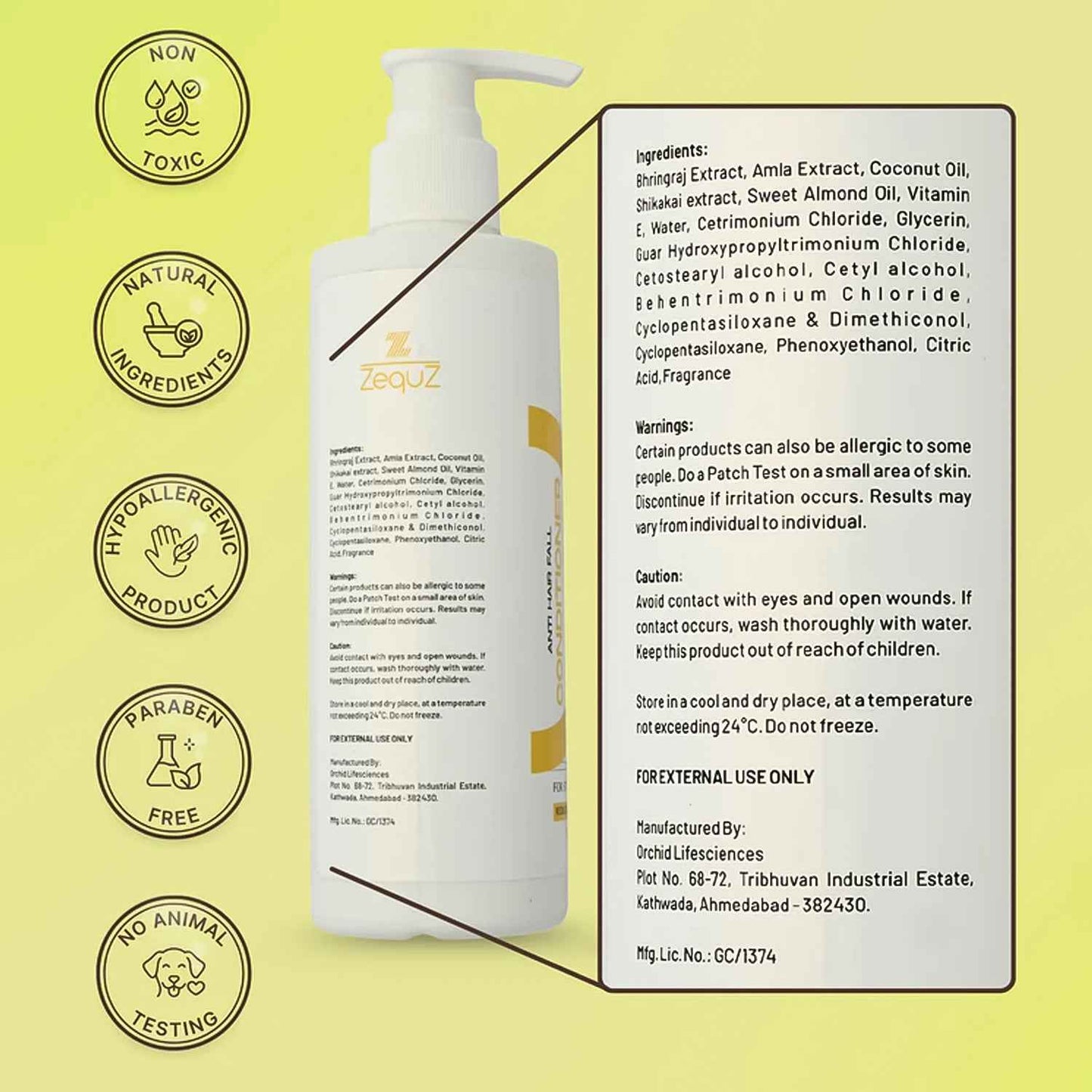 Zequz Anti Hair Fall Conditioner - (1 Pc  250 Ml)