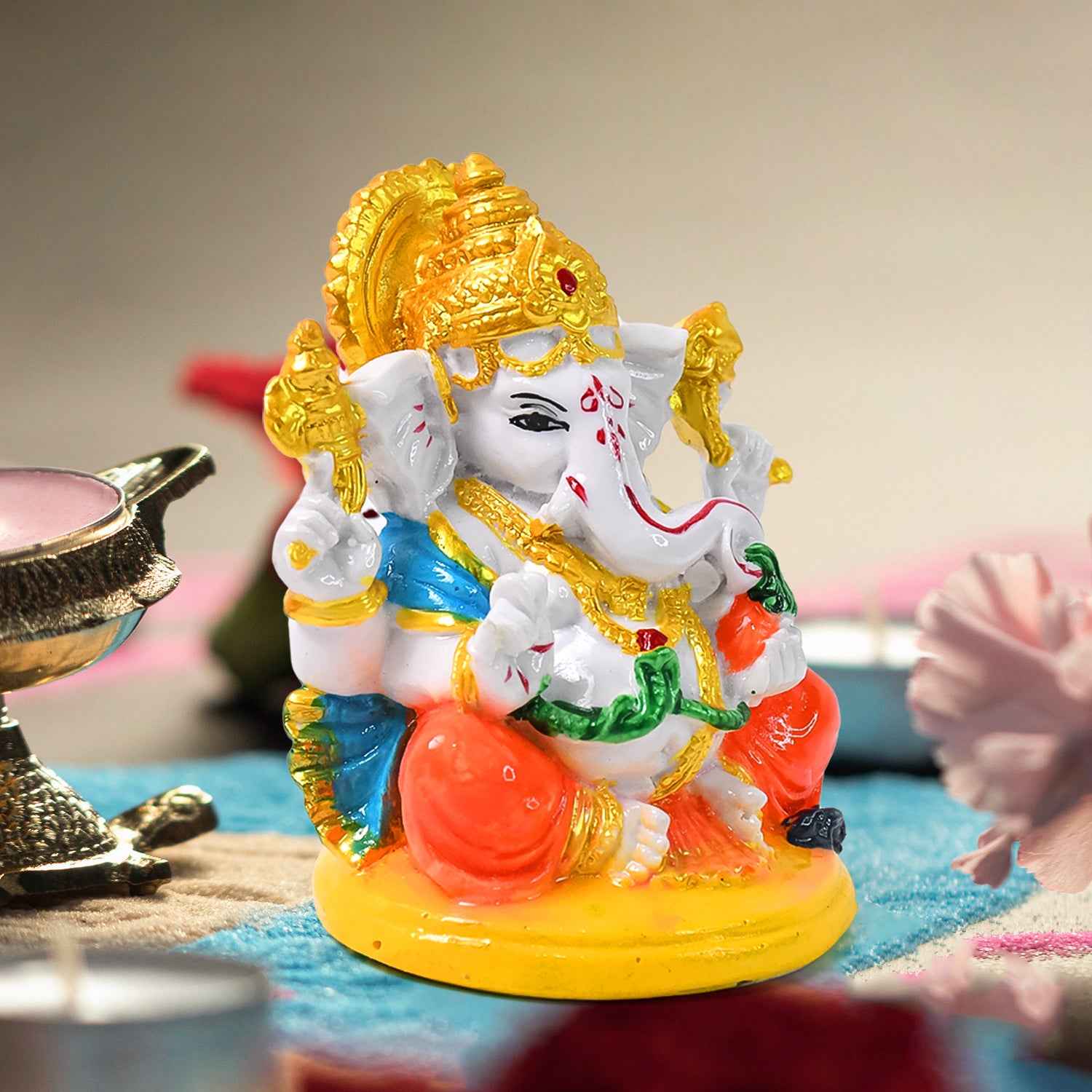 Lord Ganesha Idol  Ganpati Statue  Ganpatii Bappa Showpiece For Gifts (1 Pc)