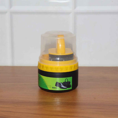 Black Shoe Polish Cream With Built-in Sponge Applicator (60 Ml Approx)