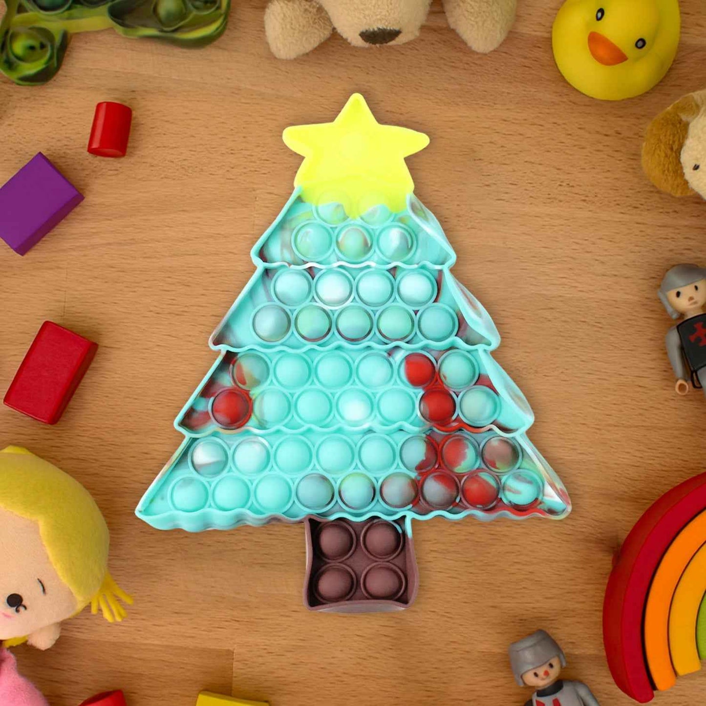 Premium Tree Shape Silicone Pop It Fidget Toy (1 Pc)