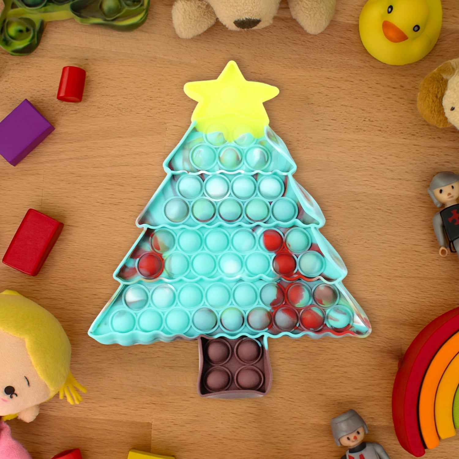 Premium Tree Shape Silicone Pop It Fidget Toy (1 Pc)