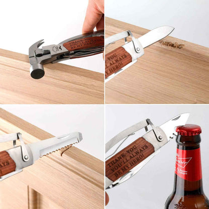 9379 Fathers Day Gifts Dad Birthday Gifts For Dad From Daughter Son All In One Tools Hammer Multitool Opener Screwdriver Cool Gadget Christmas Gifts Stocking Stuffer For Men Outdoor Camping