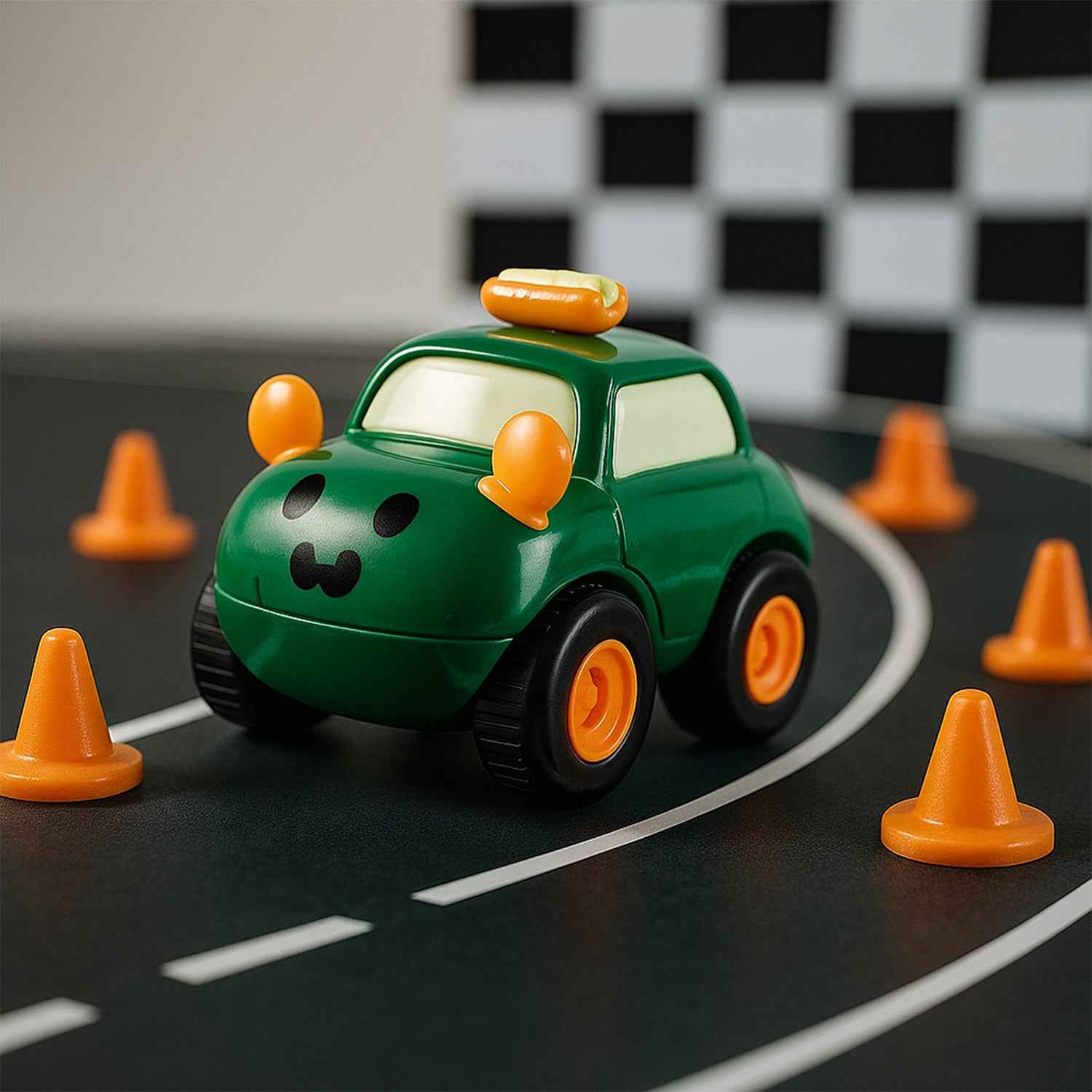 Cartoon Pull-back Car Toy Set For Kids (12 Pc)