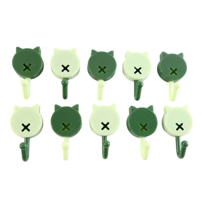 Self Adhesive Round Wall Hooks (10 Pc)