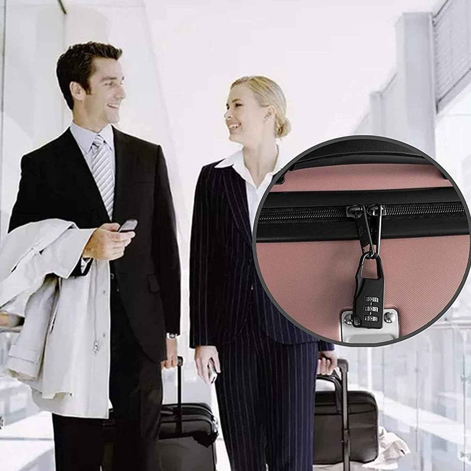 Secure 3-digit Combination Travel Lock (1 Pc)