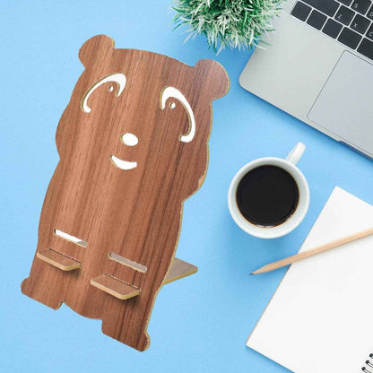 Wooden Cartoon Shape Design Mobile Stand  (1 Pc) - Best Deals at BeSh Deals®