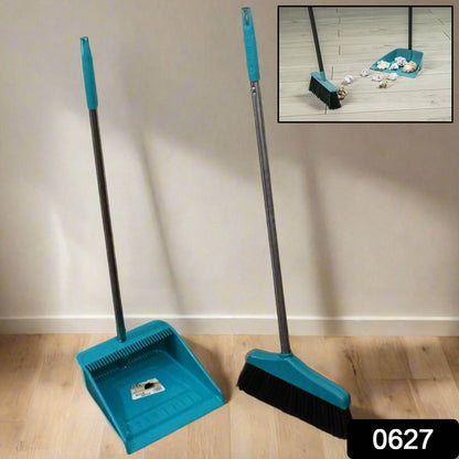 0627 Long Handle Dustpan And Brush 2 Piece Set For Sweeping Cleaning Home Office - Best Deals at BeSh Deals®