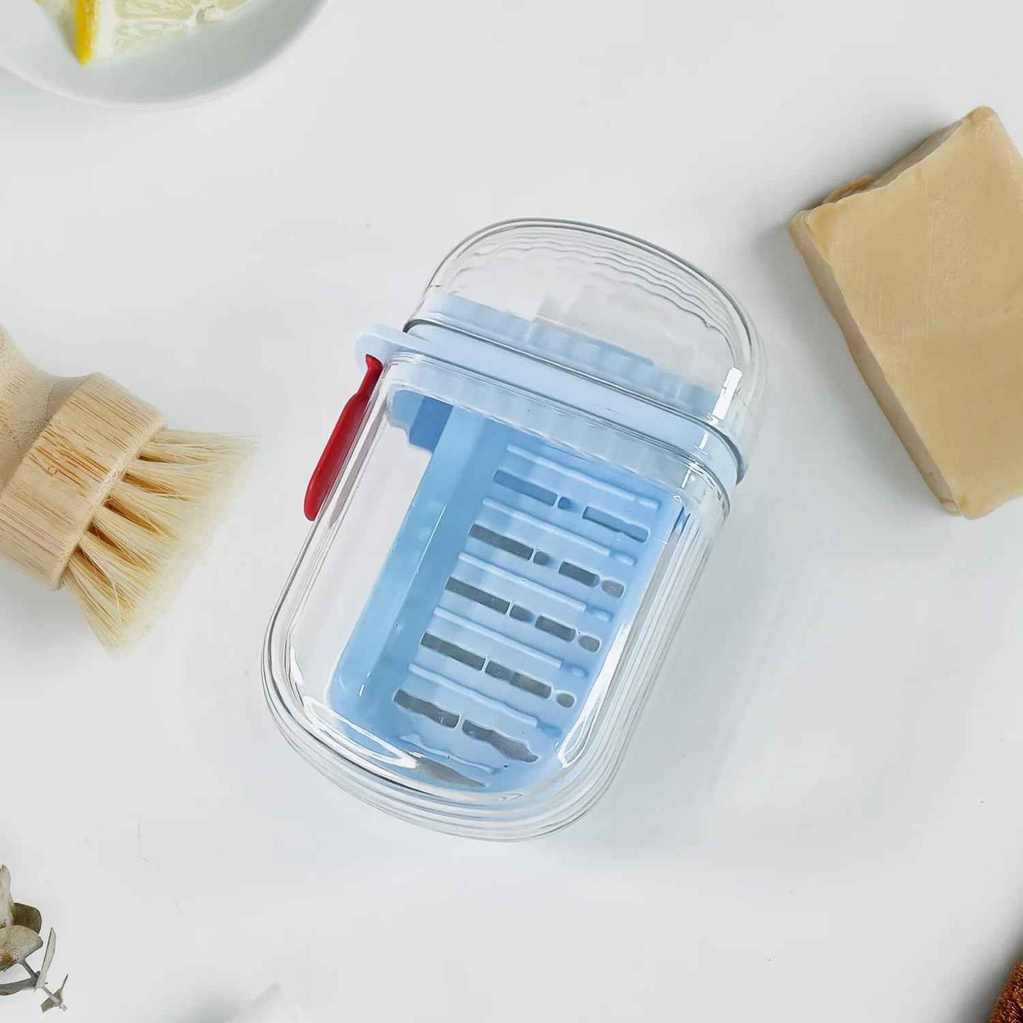 Multifunctional Soap Box With Drain Tray And Lock Clip Sabudani (1 Pc)