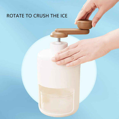 5771 Portable Gola Maker Ice Crusher And Shaved Ice Machine Hand Shaved Ice Machine Manual Fruit Smoothie Machine Mini Household Ice Shaver Small Ice Crusher