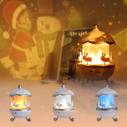 Bunnys Carousel Rotating Led Night Light