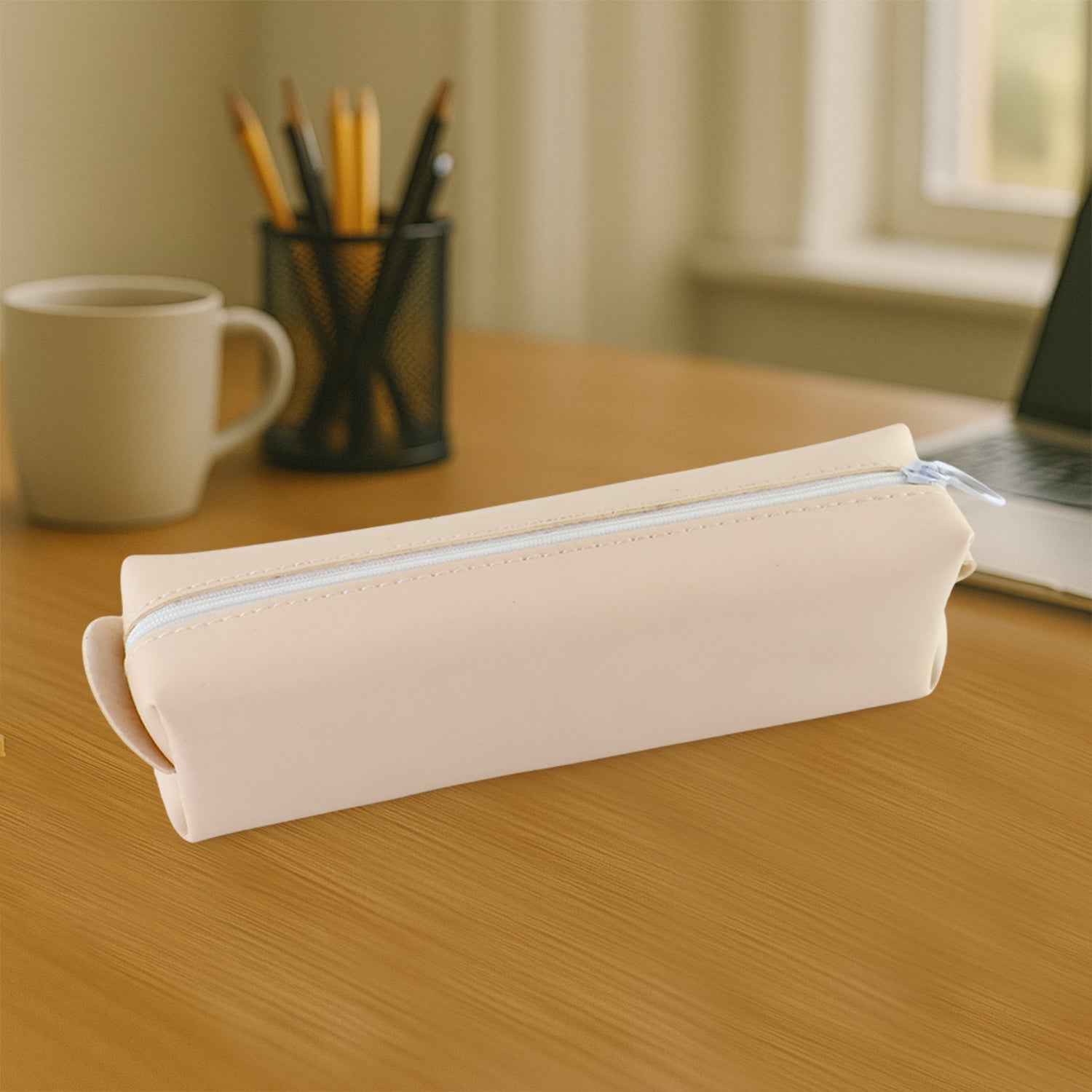 Slim Pu Leather Pencil Pouch - (1 Pc)