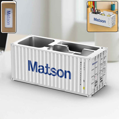 Container-style Multi-compartment Desk Organizer (1 Pc)