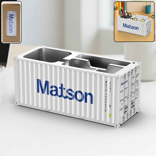 Container-style Multi-compartment Desk Organizer (1 Pc)