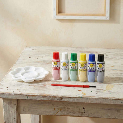 Kids Water Colour Painting Set With Brush  Mixing Palette (1 Set)