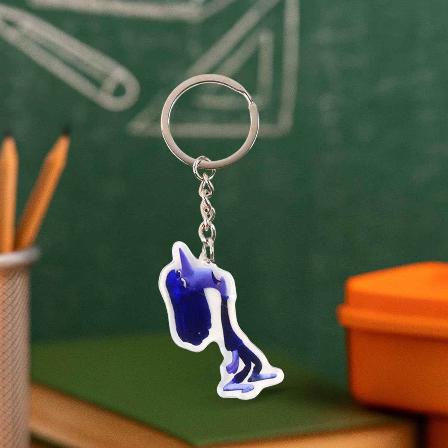 Cute Cartoon Character Acrylic Keychain (1 Pc)