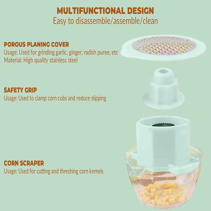 Multipurpose Manual Vegetable Grater And Corn Kernel Stripper (1 Pc)