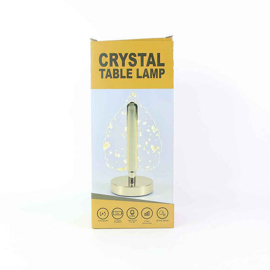 Elegant Plastic Led Table Lamp With Leaf Design Shade (1 Pc)