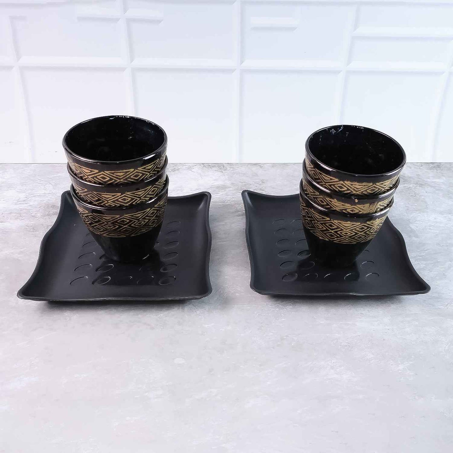 2 Bowl  6 Glass Snake Set ( 8 Pc Set )