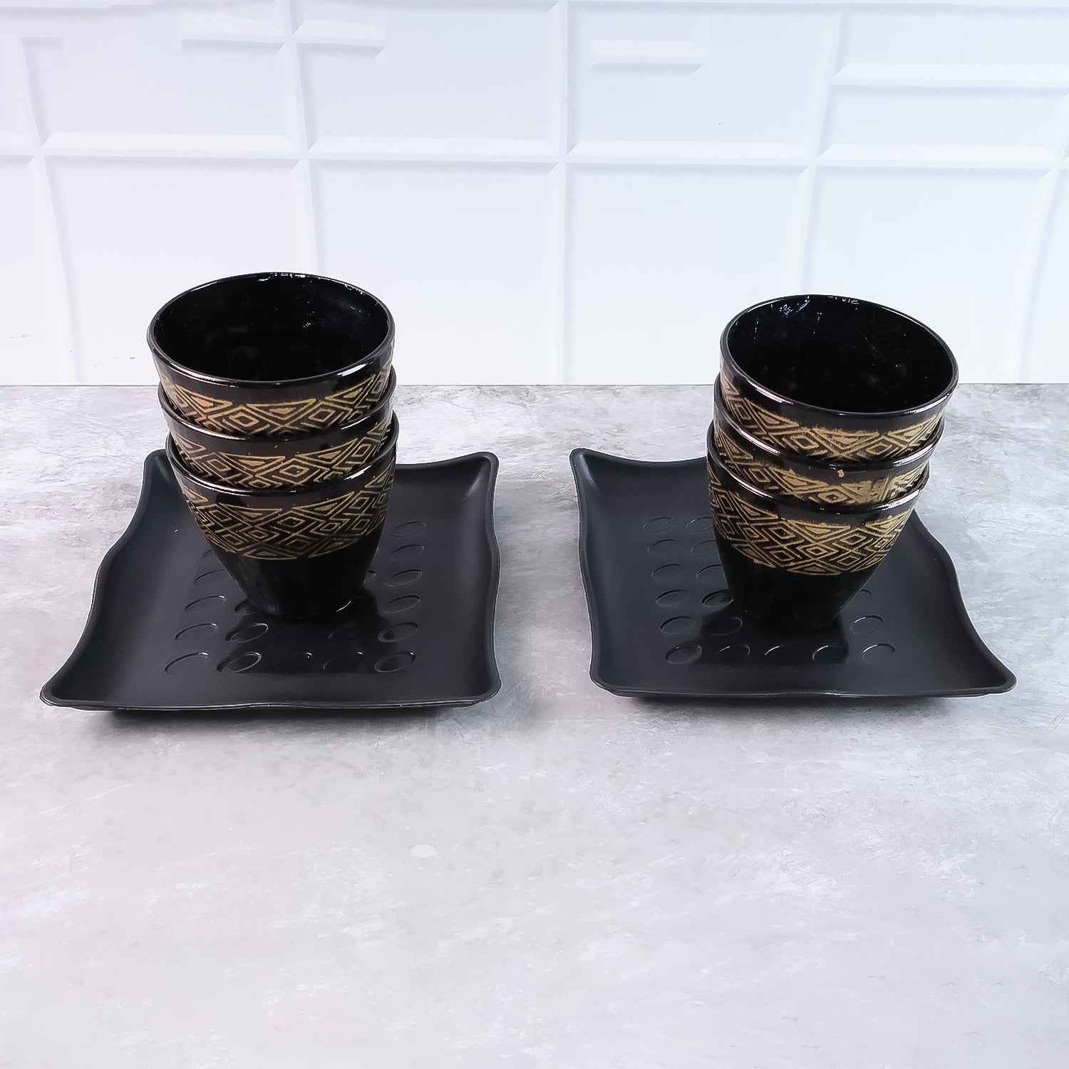 2 Bowl  6 Glass Snake Set ( 8 Pc Set )