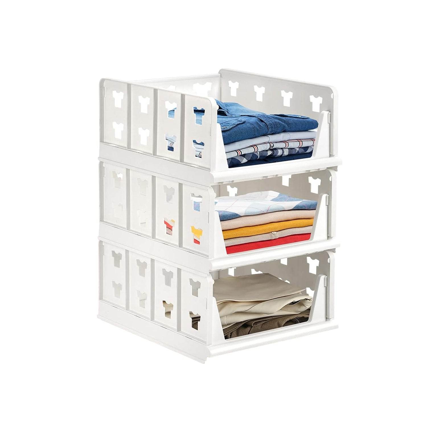 7886 3 Layer Stackable Multifunctional Storagefor Clothes Foldable Drawer Shelf Basket Utility Cart Rack Storage Organizer Cart For Kitchen Pantry Closet Bedroom Bathroom Laundry(3 Layer 1 Pc) - Best Deals at BeSh Deals®