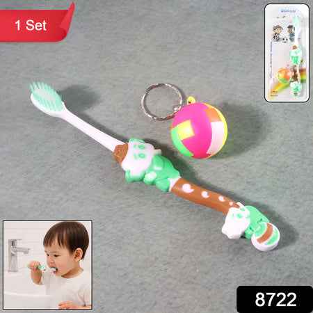 Kids Toothbrush And Ball Keychain Toy Set