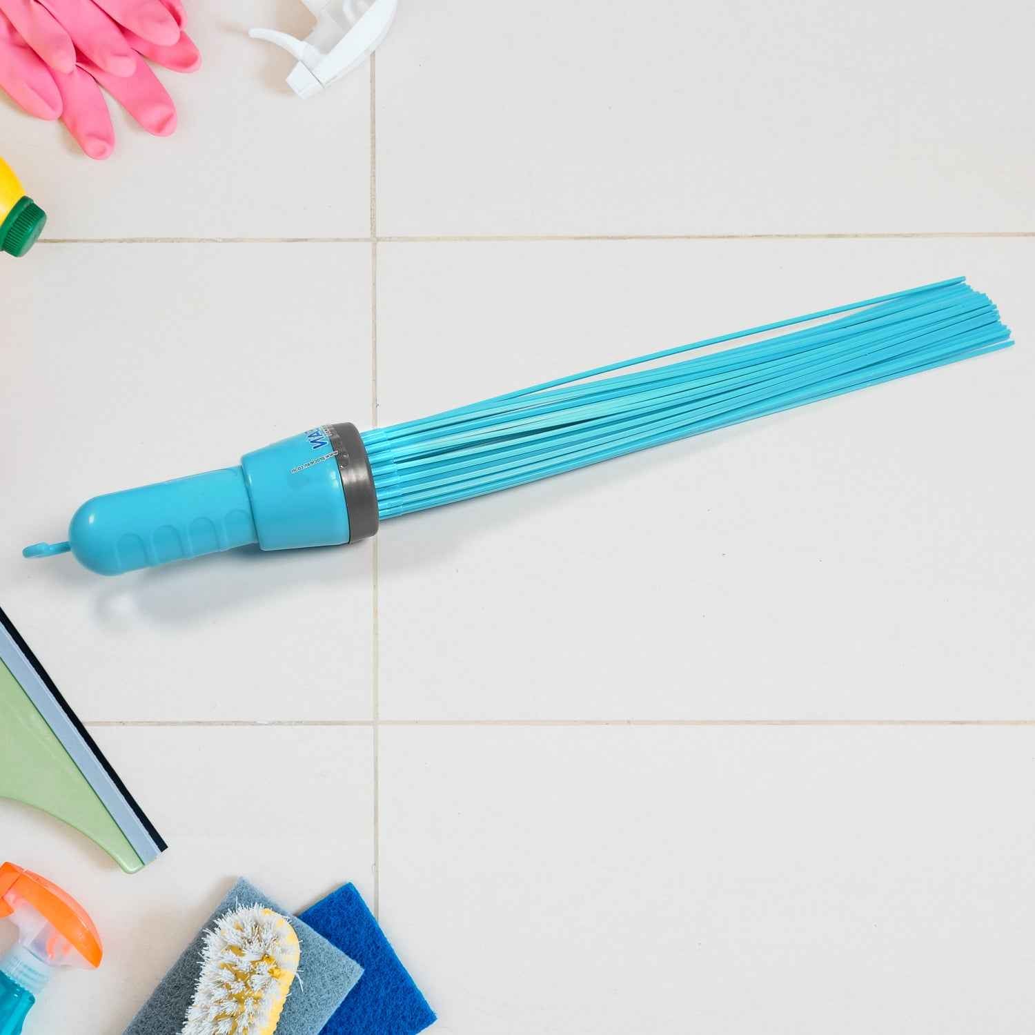 4877 Heavy-duty Kharata Wet And Dry Floor Cleaning Plastic Broom With 44 Hard Bristles