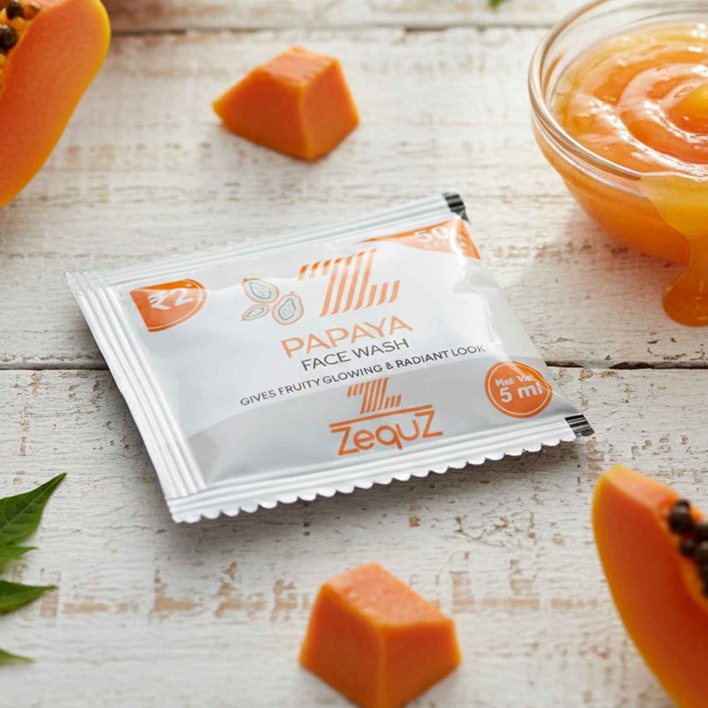Zequz Papaya Face Wash Sachet (5 Ml  1 Pc)