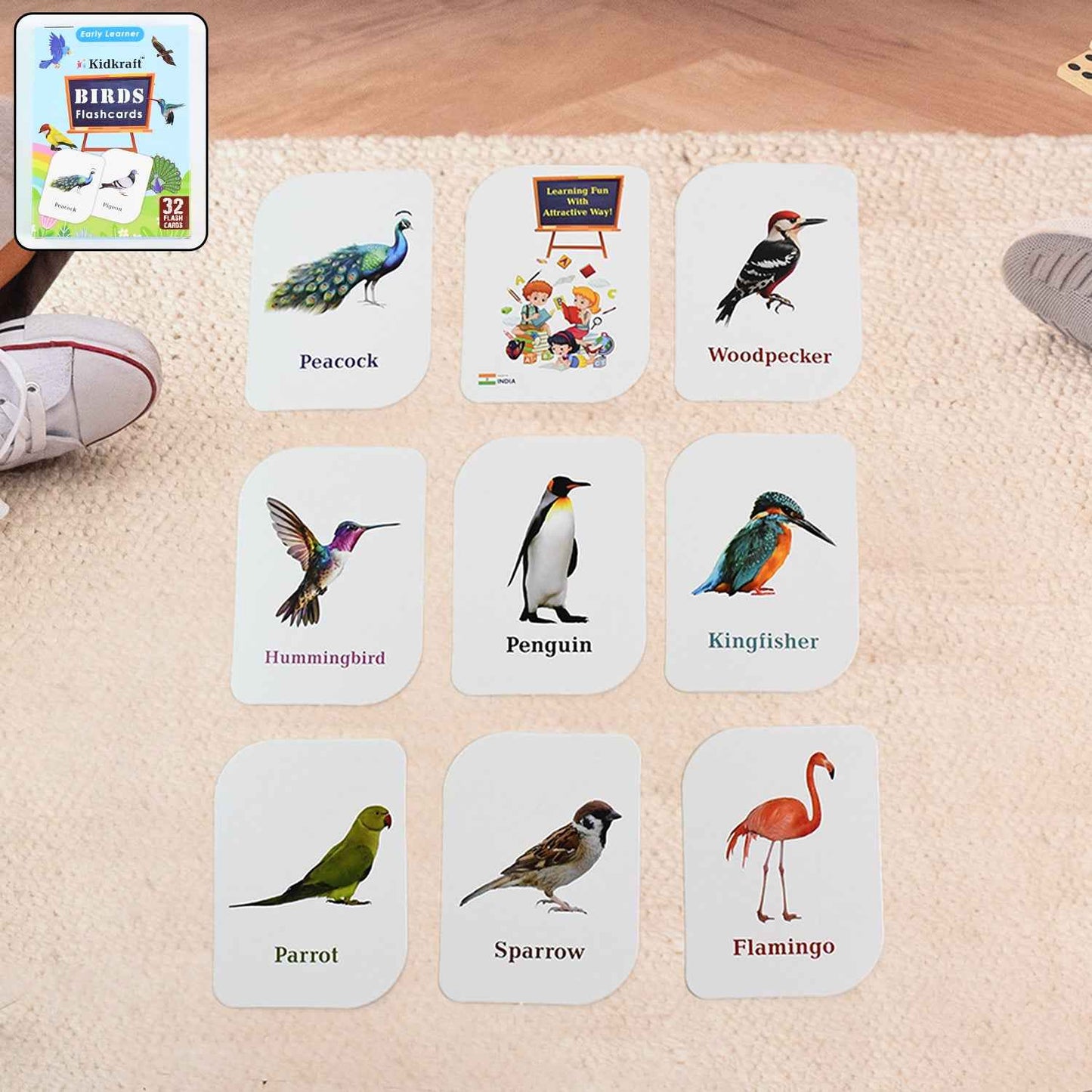 Kidkraft Early Learner Educational Flashcards  32 Birds