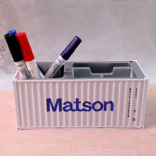 Container-style Multi-compartment Desk Organizer (1 Pc)