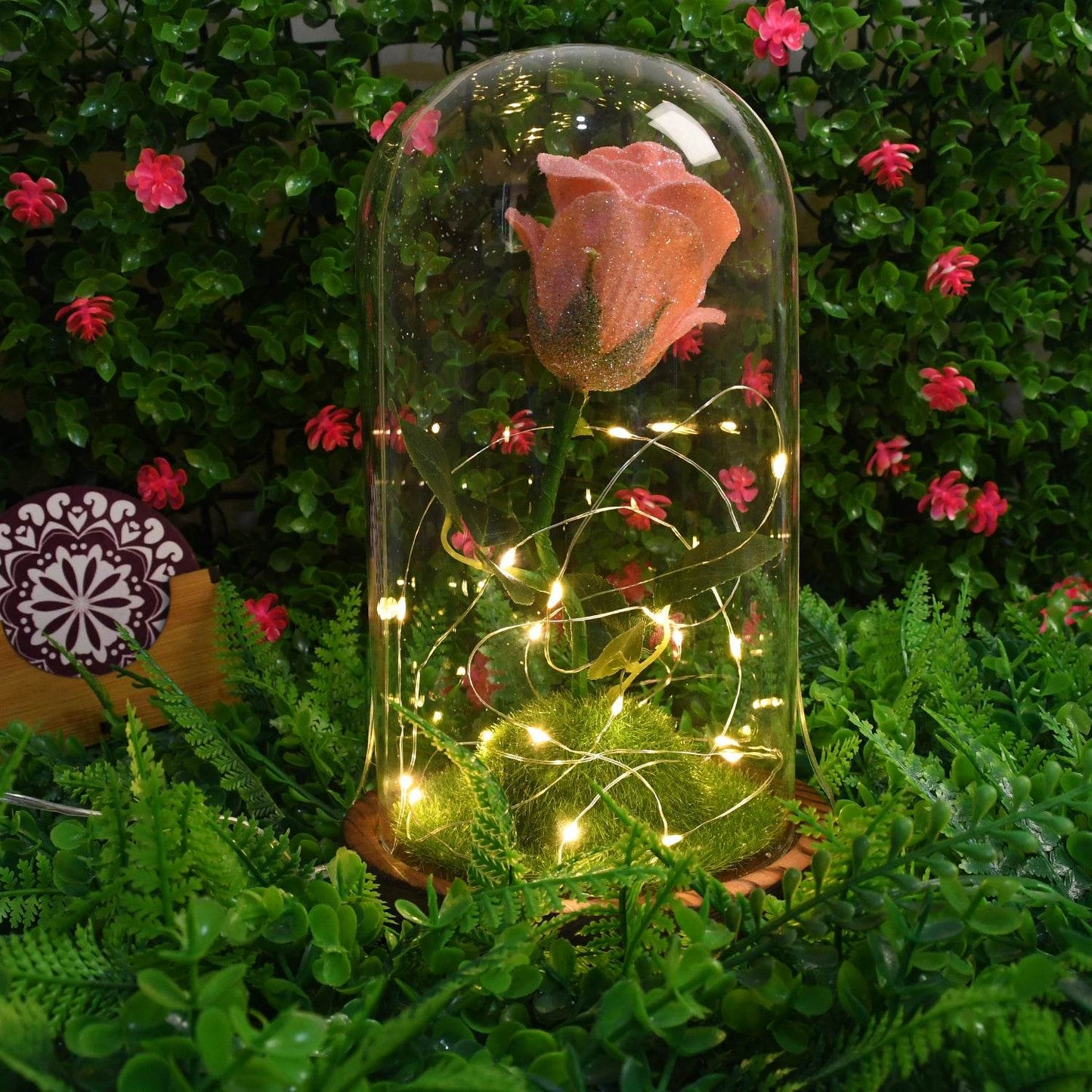 Glass Flower With Led Light Great Gift (1 Set) - by BeSh Deals® - Best Deals at BeSh Deals®
