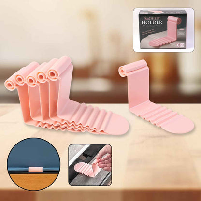 Universal Bed Sheet Holder Clip Set (Pack Of 6)
