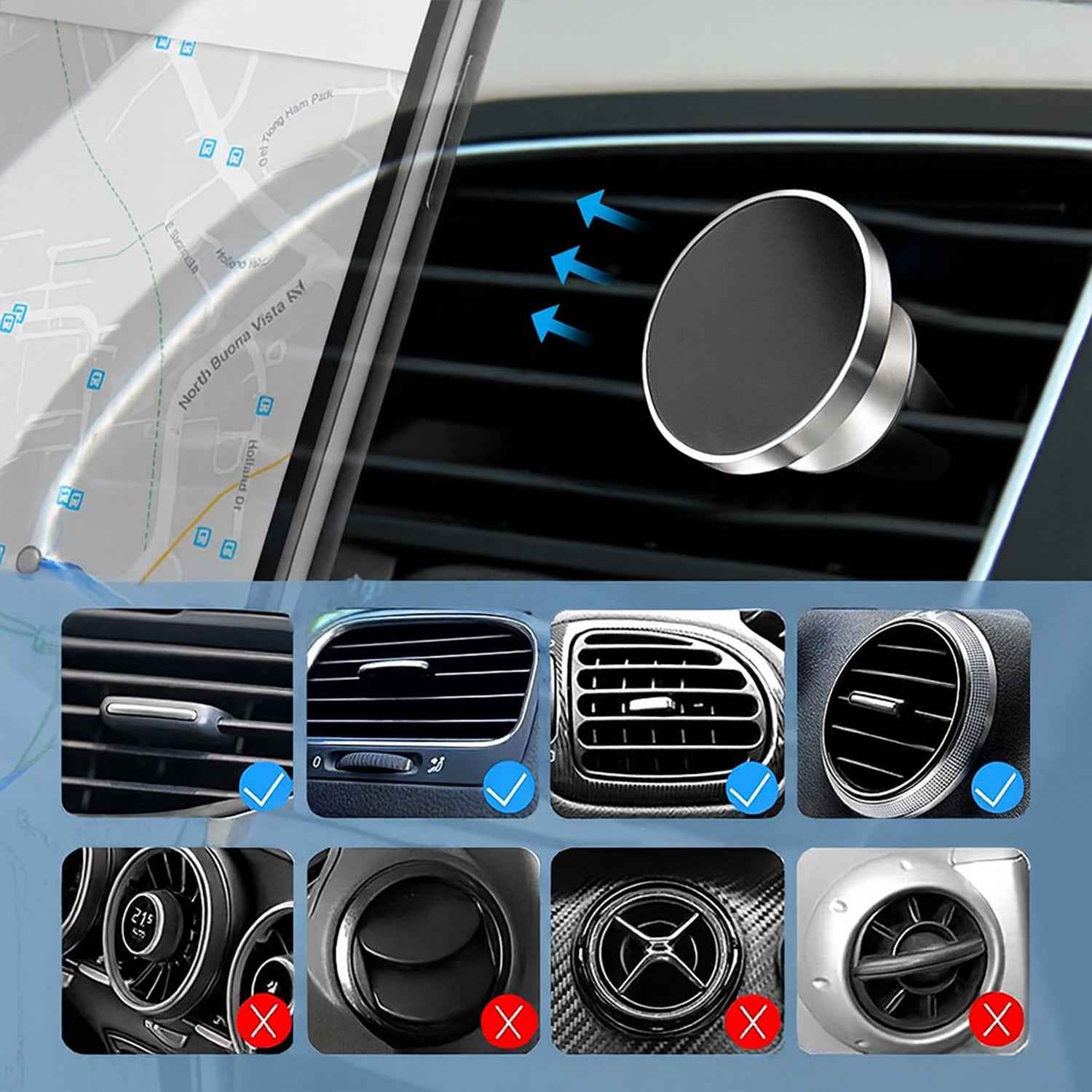 360 Rotating Magnetic Phone Holder Stand (1 Pc)