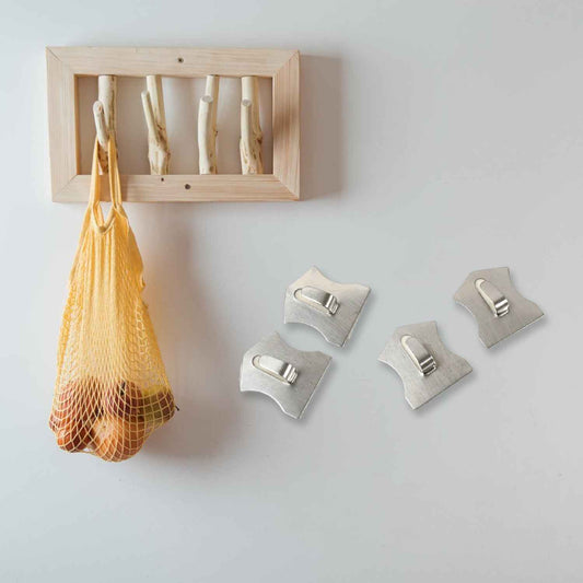 Self- Adhesive Hooks Heavy Duty Wall Hooks Hangers Stainless Steel Waterproof Sticky Hooks For Hanging Robe Coat Towel Kitchen Bathroom And.