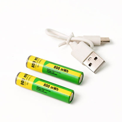 Aaa Rechargeable 800 Mwh Batteries With Recharging Cable (2 Pc Set) - Best Deals at BeSh Deals®