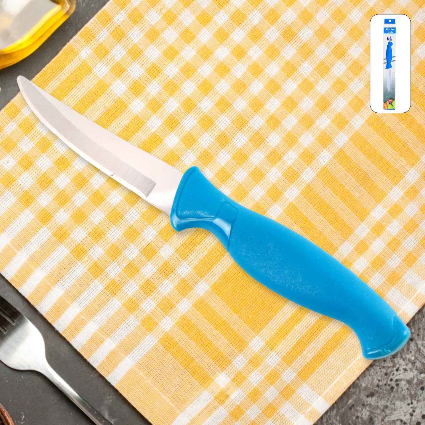 Heavy-duty Stainless Steel Kitchen Knife With Ergonomic Handle (1 Pc)
