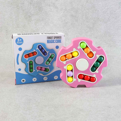 Fidget Magic Cube Spinner Toy  Multi-track Finger Puzzle