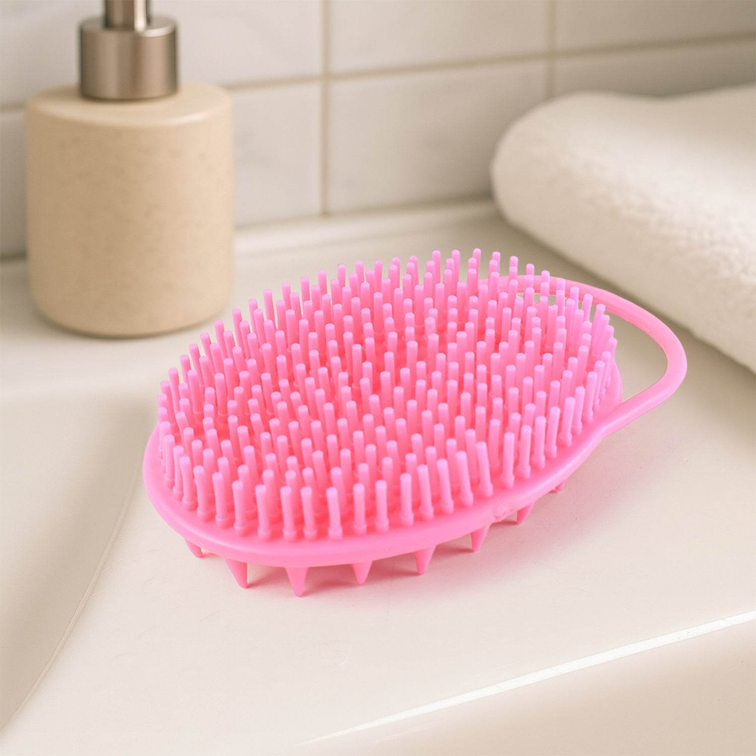 2-in-1 Silicone Soft Bristle Bath Brush - Best Deals at BeSh Deals®