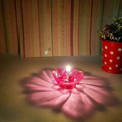Colourful Reflection Diya Combo Plastic Candle Cup With Multi Shape (12 Pcs Set)