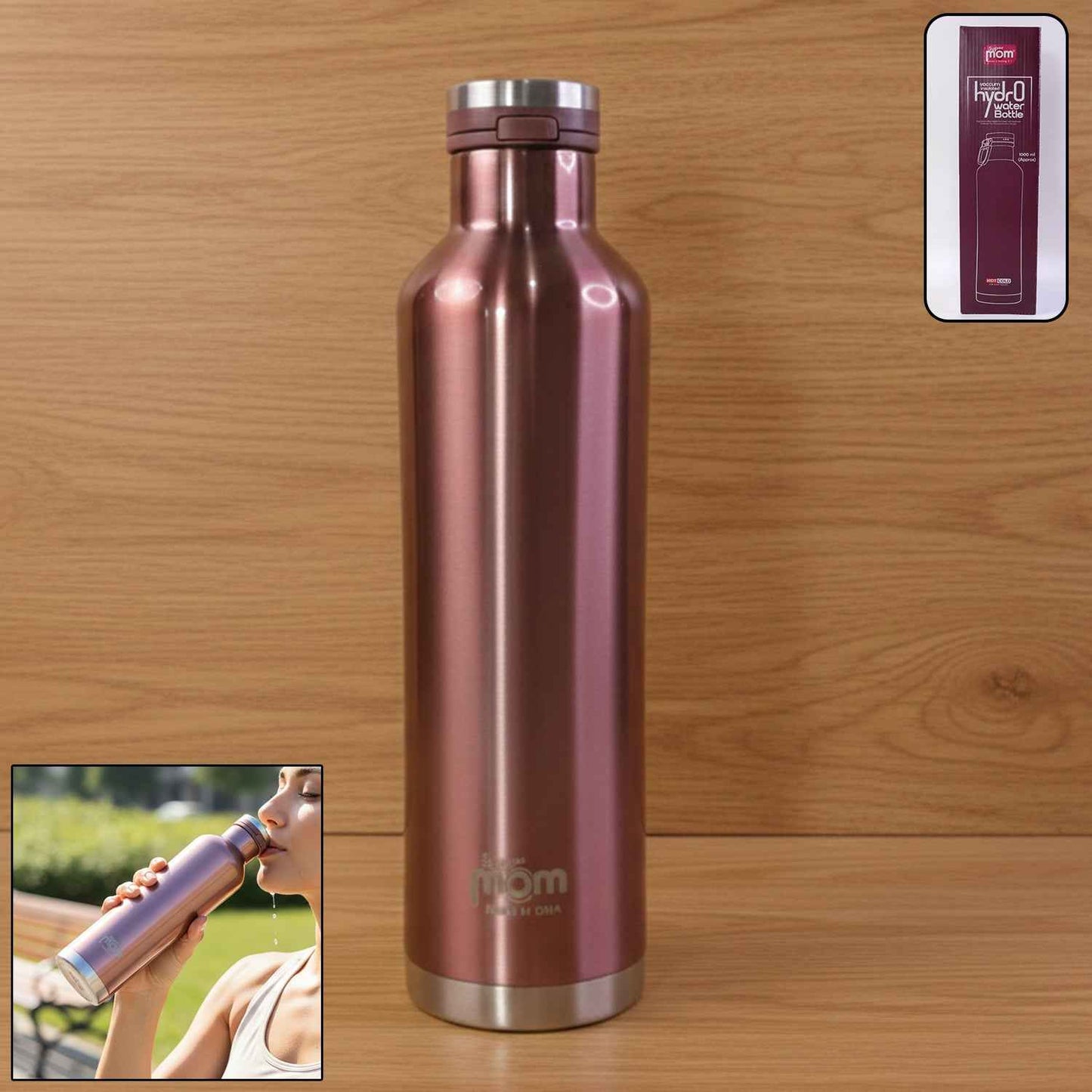 Supermom 1000 Ml Stainless Steel Insulated Hydro Water Bottle Vacuum Flask
