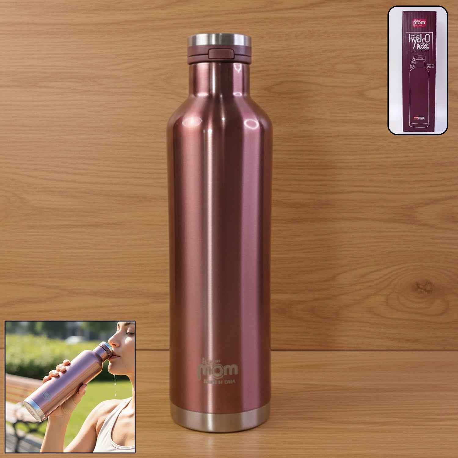 Supermom 1000 Ml Stainless Steel Insulated Hydro Water Bottle Vacuum Flask
