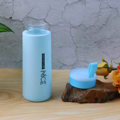 Water Bottle 400ml Leak Proof Glass Water Bottle With Daily Water Intake For Gym And Children Nice Bottle (1 Pc)