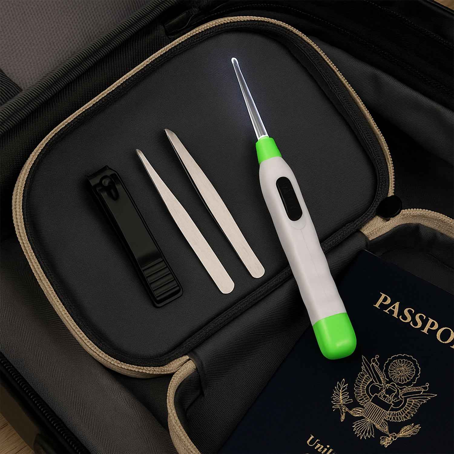 5-in-1 Led Flashlight Earpick With Interchangeable Transparent Ear Wax Removal Heads