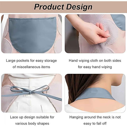 Cute Cartoon Animal Design Kitchen Apron (1 Pc)