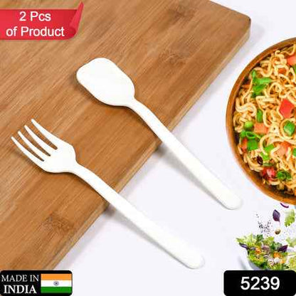5239 Plastic Forks  Spoon Cutlery-utensils Parties Dinners Catering Services Family Gatherings ( Pack Of 2)