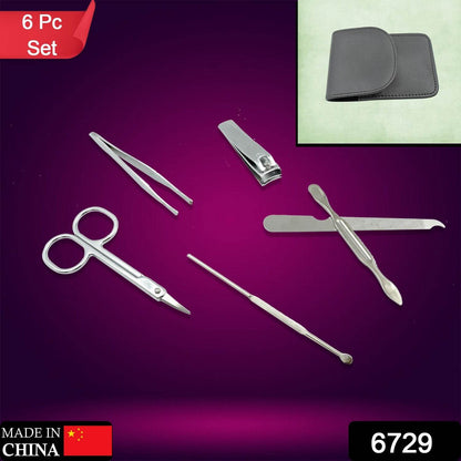 6729 Nail Scissors Professional Nail Clippers Kit Manicure Set 6 Pieces Top Grade Stainless Steel Grooming Kit For Travel Or Home Manicure Set (6 Pc Set) - Best Deals at BeSh Deals®