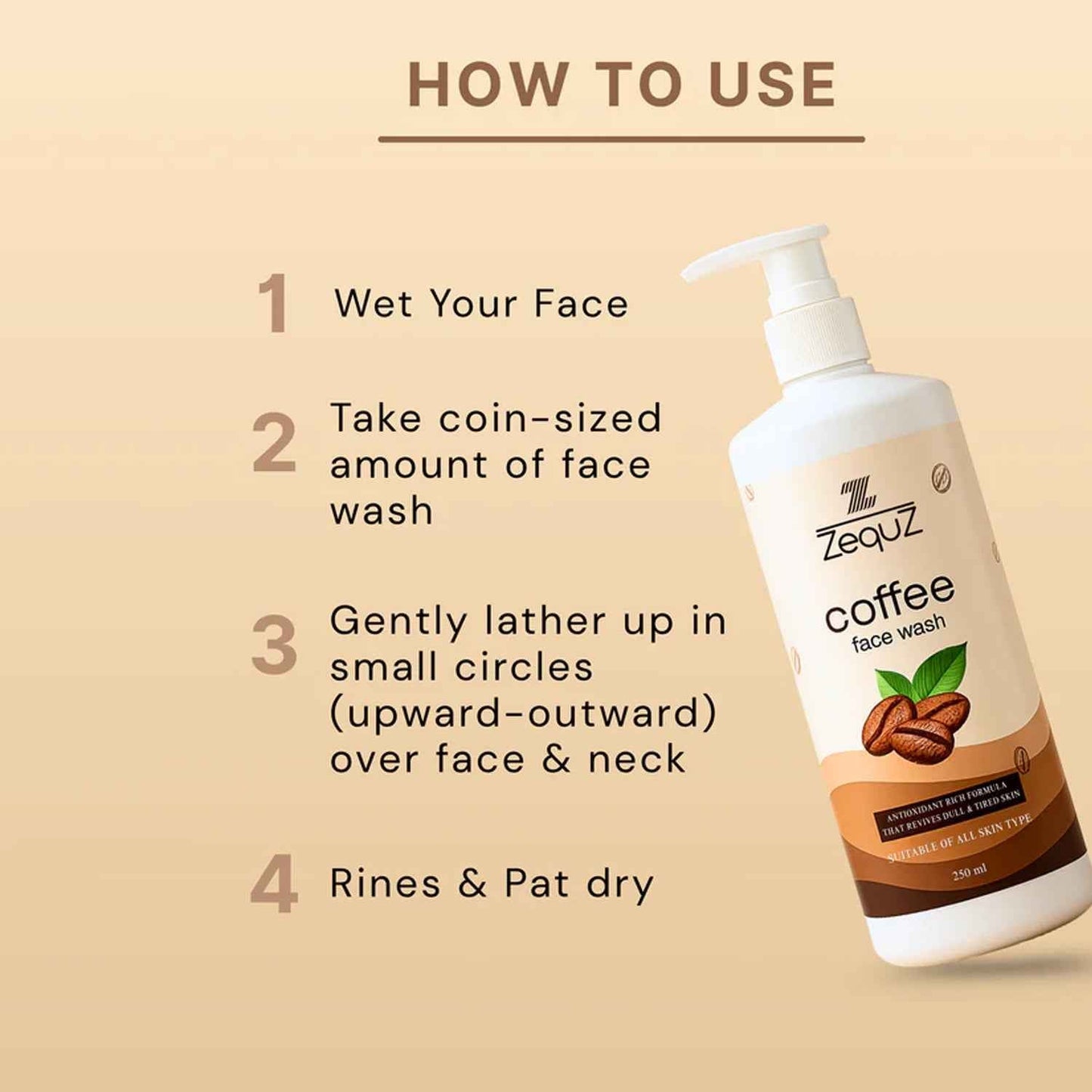 Zequz Coffee Face Wash - (1 Pc  250 Ml)