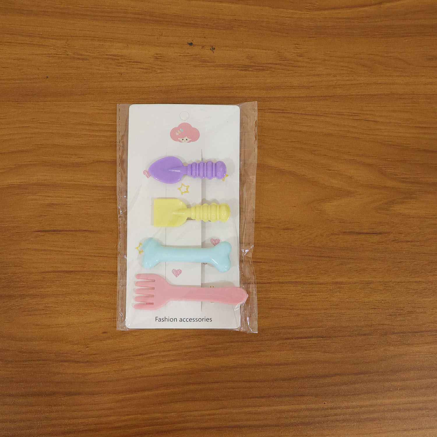 Cute Cartoon Food Shape Hair Clips Set (4 Pc)