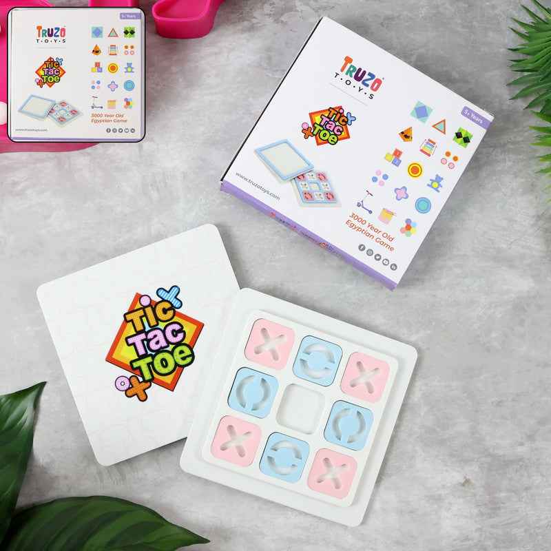 Tic Tac Toe Classic Strategy Board Game For Kids (1 Set)