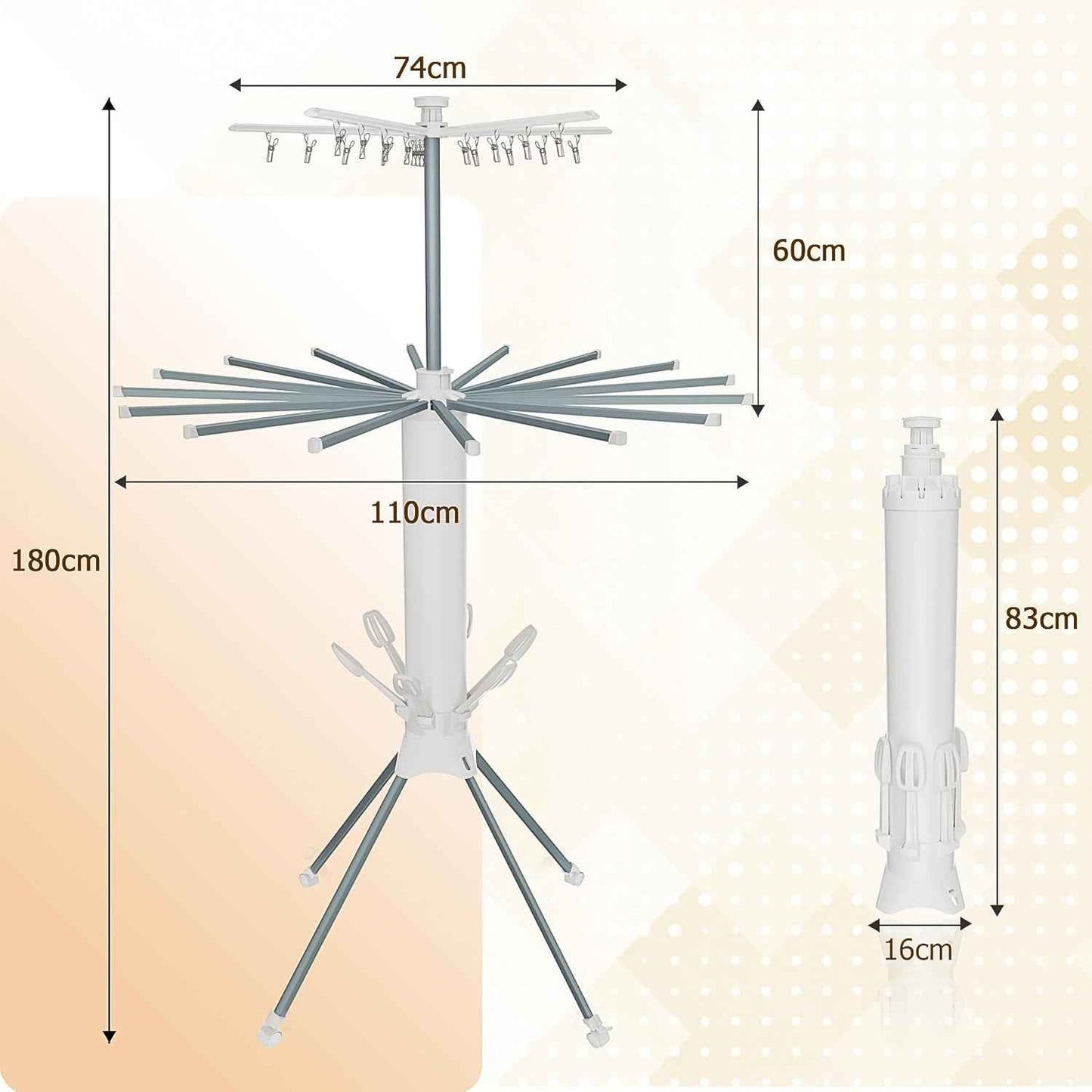 Multi-layer Foldable Clothes Drying Rack Set