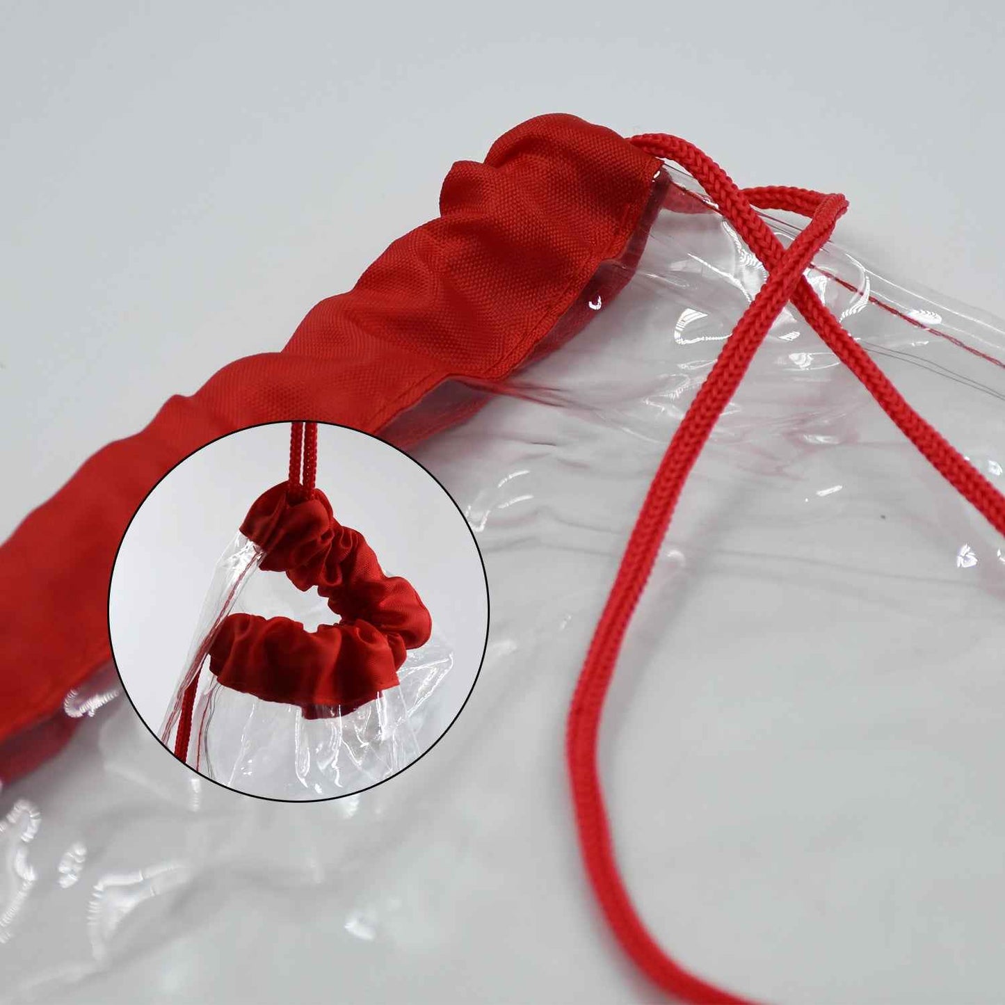 8005 Plastic Waterproof Pouch Transparent Stadium Bags Clear String Bag For Gym Concert Travel Beach Swimming Sport